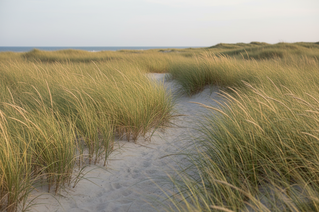 Ammophila breviligulata - Dune Grass perennial plants, beachside path border