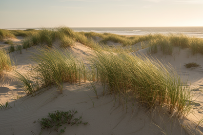 Ammophila breviligulata - Dune Grass perennial plants, used as erosion control, small beach